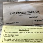 A circulation letter from the Capital Times newspaper.