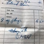 A receipt for spark plugs.